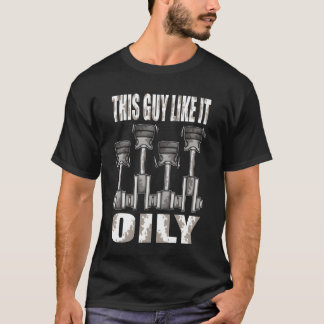 T-shirt Pistonhis Guy Comme il aime la mécanique automobil