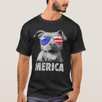 Pit Bull 4 juillet Merica Hommes Drapeau Américain