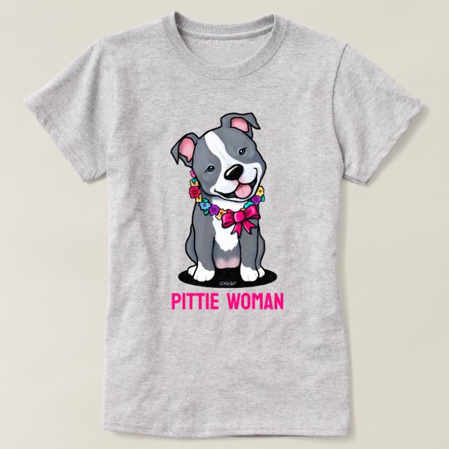 T-shirt Pit Bull Dog Maman (Design devant)
