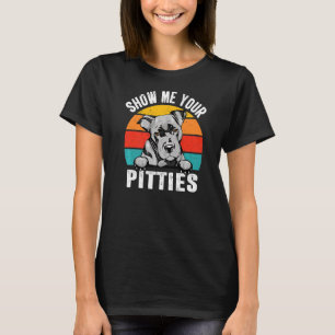 T-shirt Pit Bull Dog Montrez-Moi Vos Pitt Retro Vintage Pu