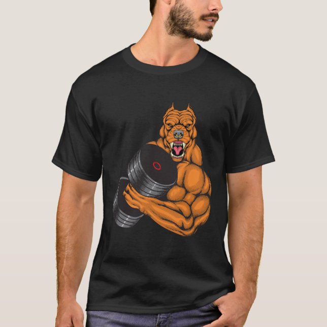 T-shirt Pit Bull Fitness - Poids du corps de levage (Devant)