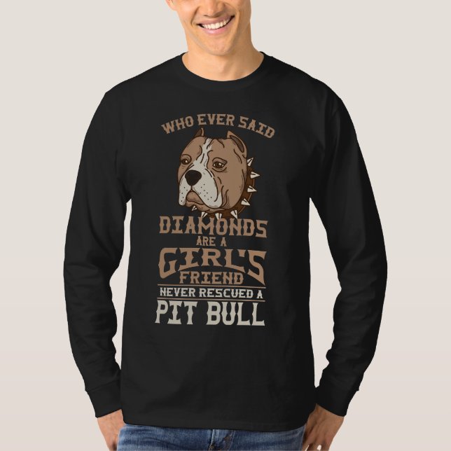 T-shirt Pit Bull Girl S Friend Female Pitbull Dog Propriét (Devant)