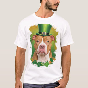 T-shirt Pit Bull Leprechaun Jour de la Saint Patrick Chien