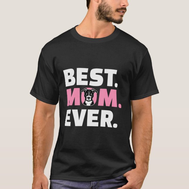 T-shirt Pit Bull Maman (Devant)