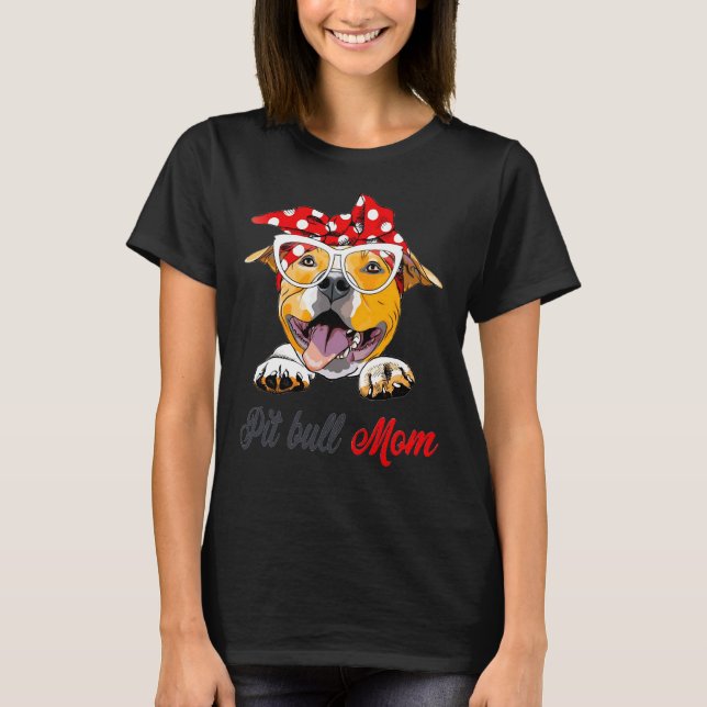 T-shirt Pit Bull Maman (Devant)