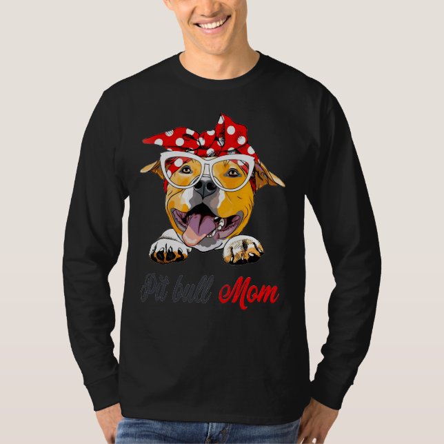 T-shirt Pit Bull Maman (Devant)