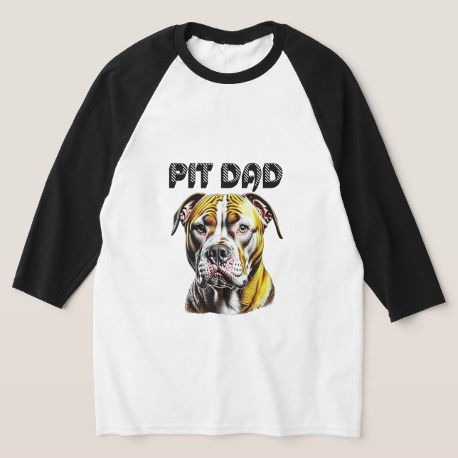 T-shirt Pit Bull Papa | AMOUREUX DES CHIENS (Poser)