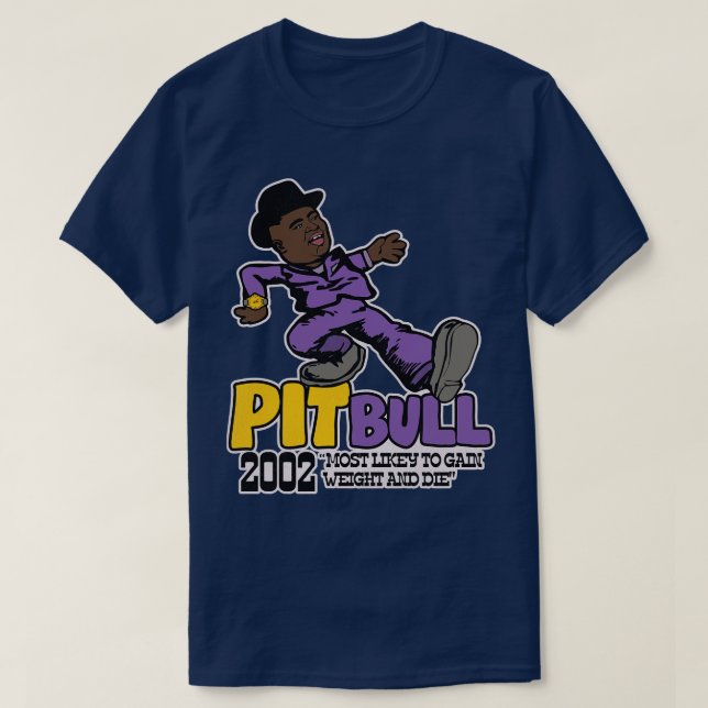 T-shirt Pit Bull Playa Haters Ball Pimp Walk (Design devant)