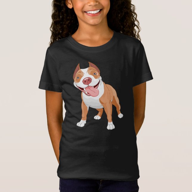 T-Shirt Pit Bull Sourire Heureux (Devant)