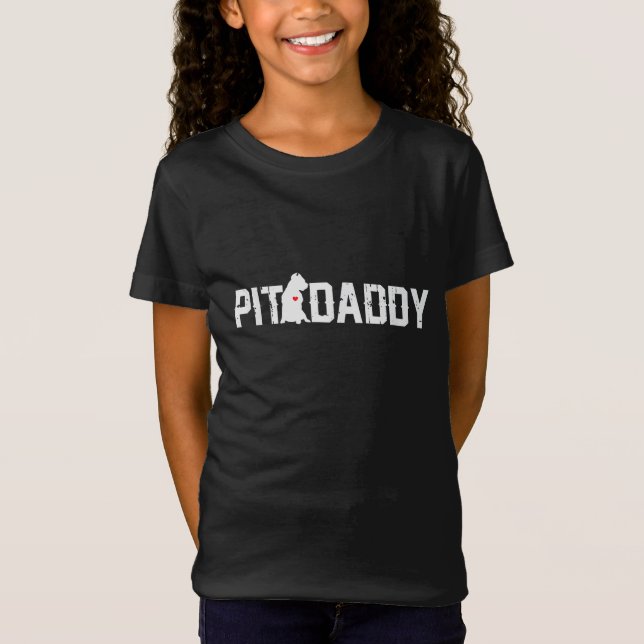 T-Shirt Pit Daddy Pitbull Chien Fête des pères cadeau pour (Devant)