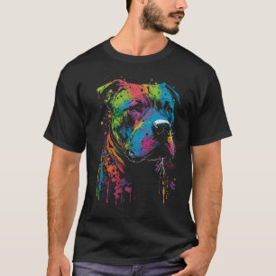 T-shirt Pitbull américain - Graffiti Ink Splash