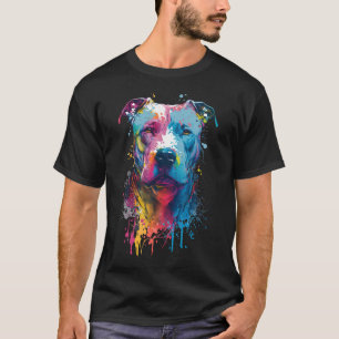 T-shirt Pitbull américain - Graffiti Ink Splash
