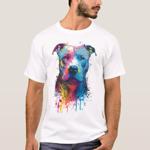 T-shirt Pitbull américain - Graffiti Ink Splash