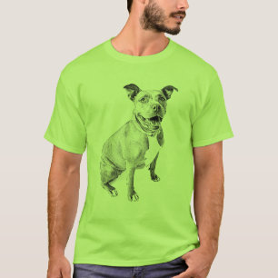 T-shirt Pitbull amical