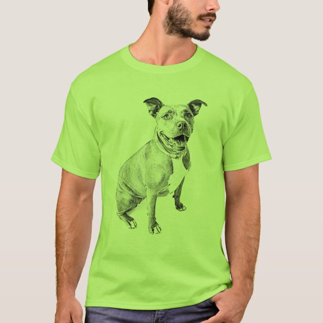 T-shirt Pitbull amical (Devant)