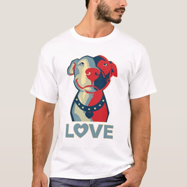 T-shirt Pitbull - AMOUR (Devant)