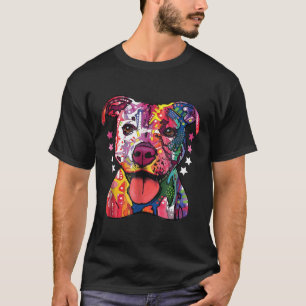 T-shirt Pitbull arc-en-ciel pour chien