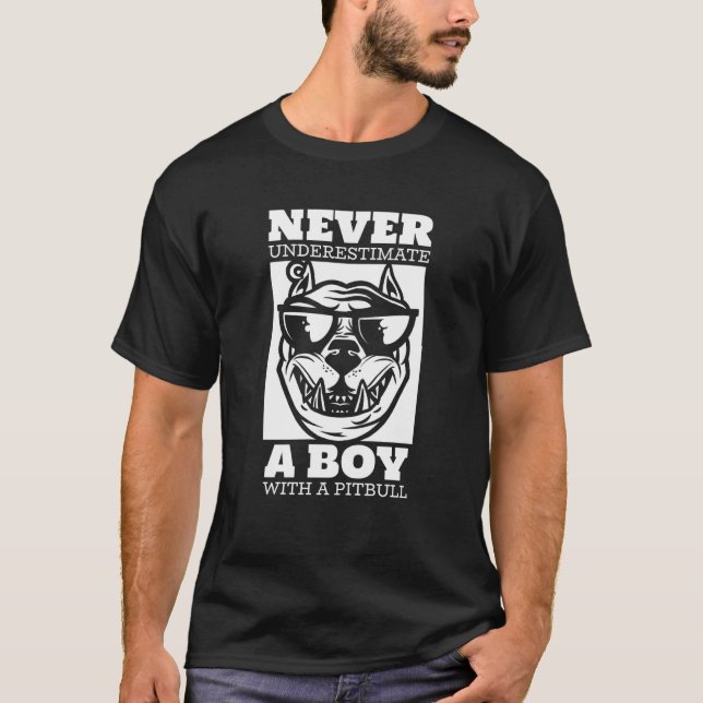 T-shirt Pitbull Boy Chien race Pitbull Ban (Devant)