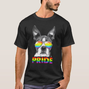T-shirt Pitbull Chien Bisexual Fierté Drapeau mignon Lgbtq