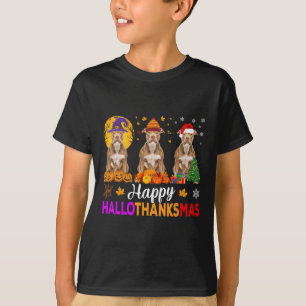 T-shirt Pitbull Chien Halloween Noël Hallothanksmas 1