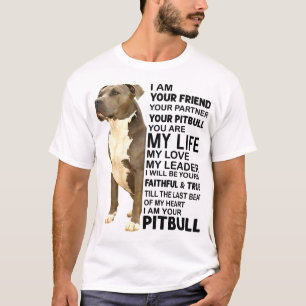 T-shirt Pitbull Chien Je suis votre ami votre partenaire v