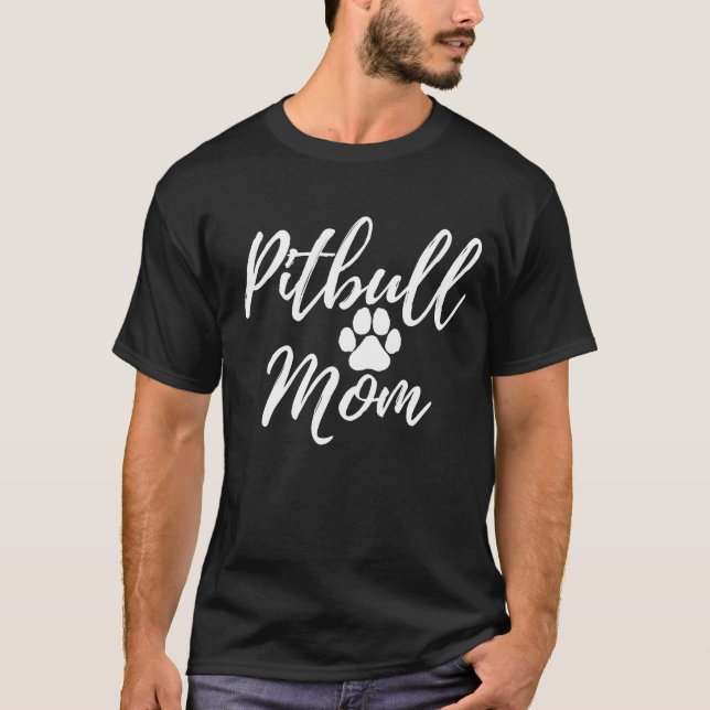 T-shirt Pitbull Chien Maman Mère Cadeau pour Amoureux des  (Devant)