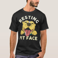 Pitbull Chiot Repose Pit Face Drôle Drôle Distress