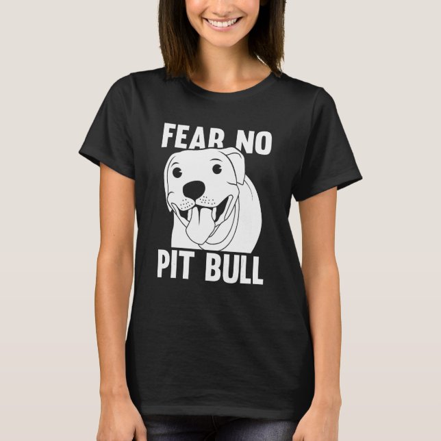 T-shirt Pitbull Cite Chien race Pitbull Ban (Devant)