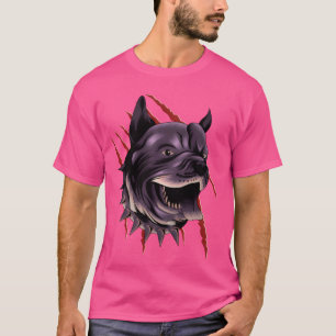 T-shirt Pitbull Claws Art coloré Pitty Chiens Aspirateur