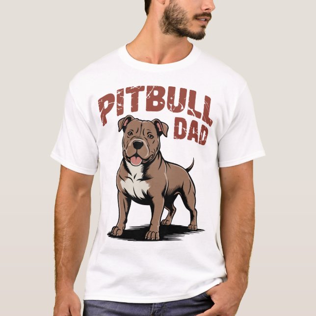 T-shirt Pitbull Dad (Devant)