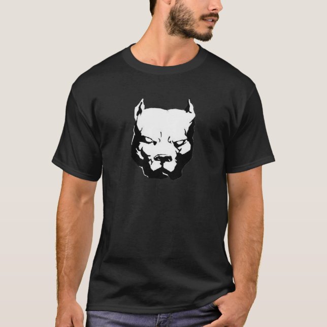 T-shirt Pitbull Dog en colère (Devant)