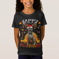 Pitbull Dog Happy Hallothanksmas Halloween Thanksg