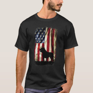 T-shirt Pitbull Drapeau Américain 4 Juillet Chien Maman Ch