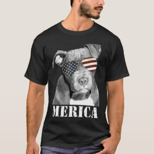 T-shirt Pitbull drôle patriotique chien Pit Bull Cadeau Us