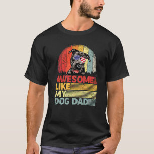 T-shirt Pitbull en Détresse Incroyable Comme Mon Papa Chie