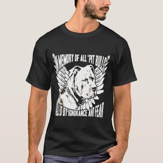 T-shirt Pitbull En Mémoire De Tous Les Pitbulls (Devant)