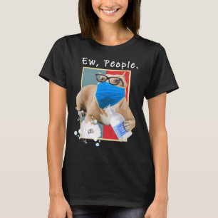T-shirt Pitbull Ew Personnes Chien Portant Un Masque Visag