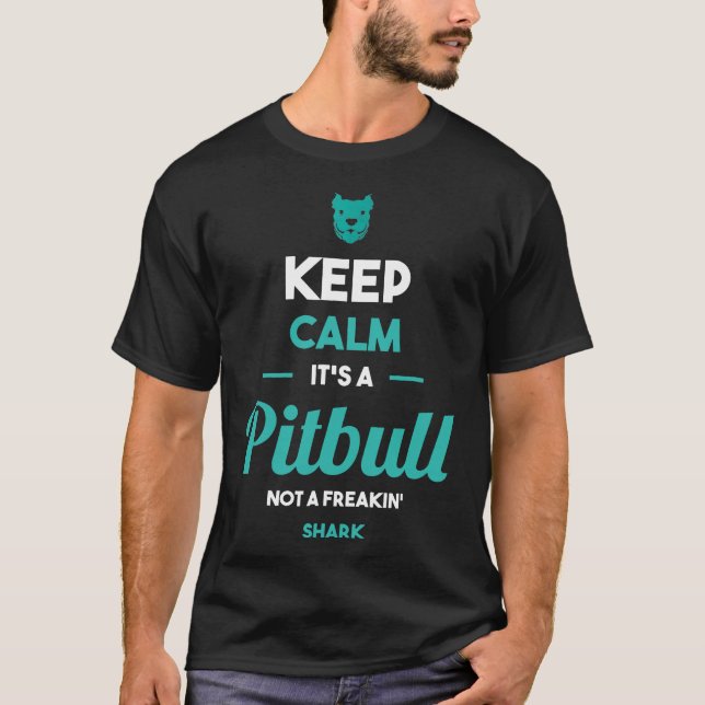 T-shirt Pitbull Gardez Le Calme C'Est Un Pitbull Pit (Devant)