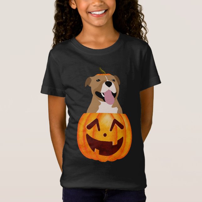 T-shirt Pitbull Halloween (Devant)