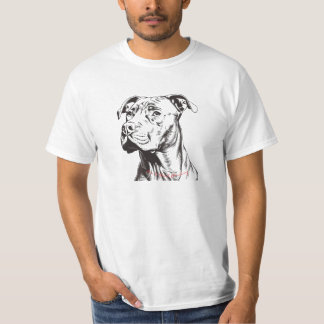T-shirt Pitbull Head & Neck Outline 'Ne vous souciez pas d