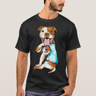 T-shirt Pitbull I Love Maman Tatto
