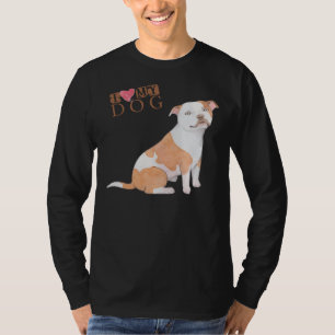 T-shirt Pitbull I Love My Dog