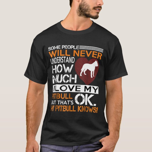 T-shirt Pitbull - J'Aime Mon Pitbull (Devant)