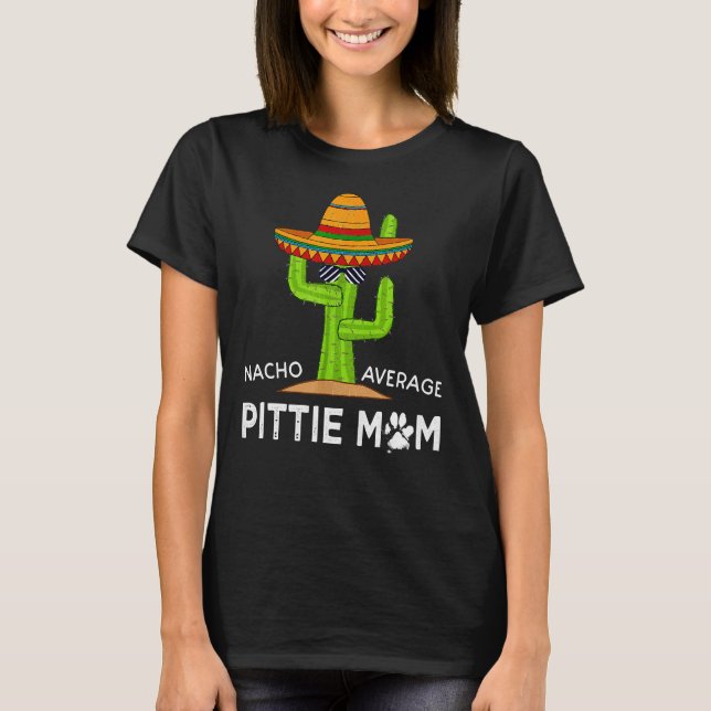 T-shirt Pitbull Lover Humour drôle Dire Pittie Maman (Devant)