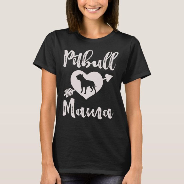 T-shirt Pitbull Mama (Devant)