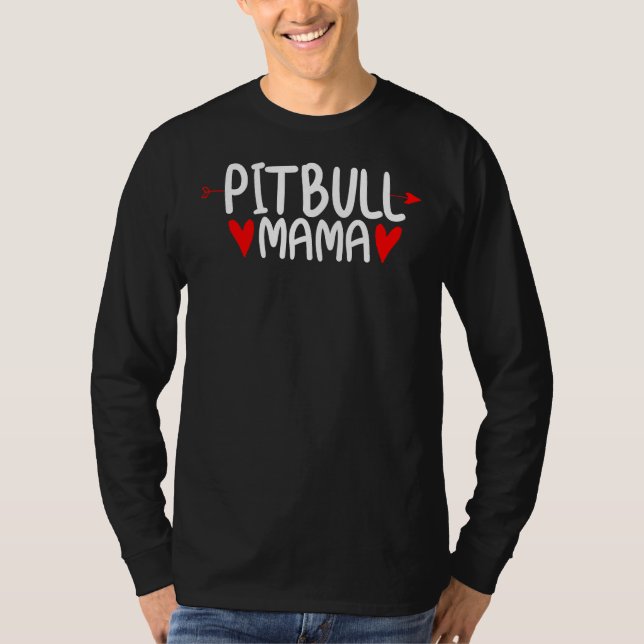 T-shirt Pitbull Mama Chien Maman (Devant)