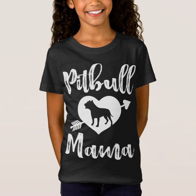 T-Shirt Pitbull Mama Fière Pitbull Maman (Devant)