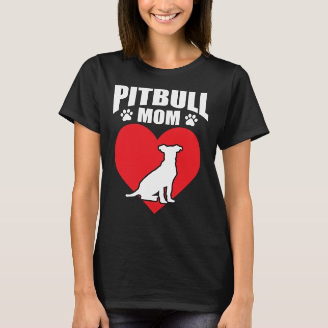 T-shirt Pitbull Maman Pit Bull Maman (Devant)
