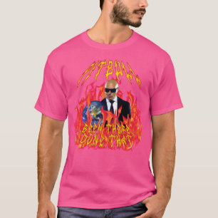 T-shirt Pitbull métallique lourd avec flammes