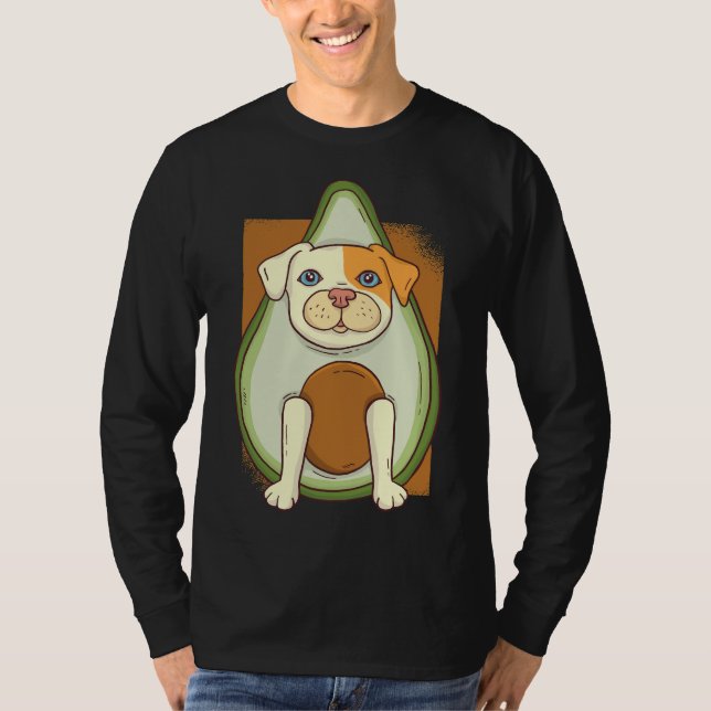 T-shirt Pitbull mignon Dans Avocado Pitbull Amour Avocado (Devant)